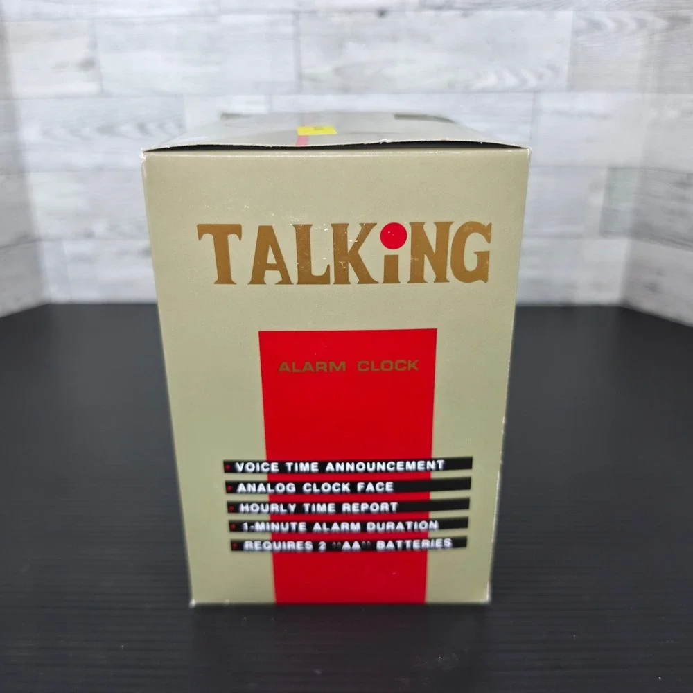 Talking Alarm Clock Analog Voice Time Announcement Hourly Report NIB